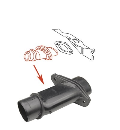 Heizrohr-Verbindungsstck, links