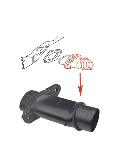 verwarmingsbuis verbindingstuk, rechts