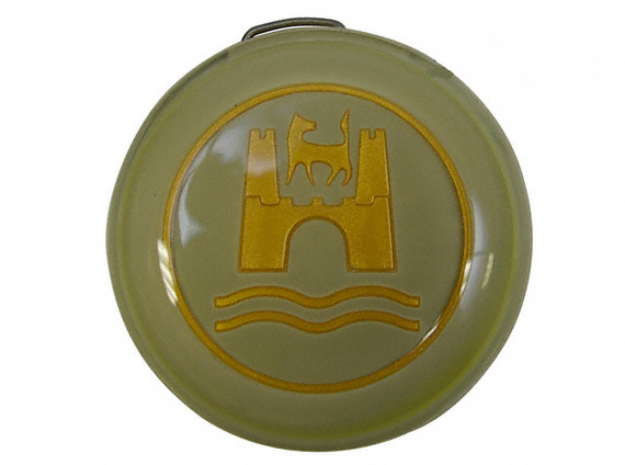 Claxonknop, grijs/goud, 8.59-7.71