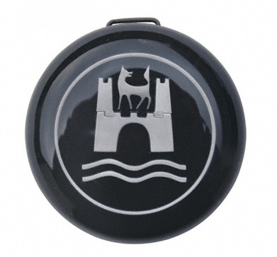 Claxonknop, zwart/zilver, 8.59-7.71