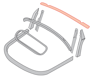 Frontspriegel, Pressholz, 8.67-7.72