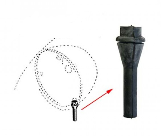 Rubber Koplamp/koplamppot afvoerslang 8.56-