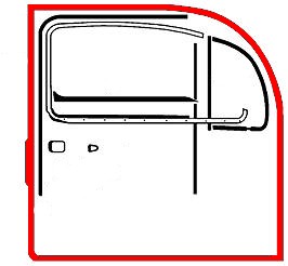 Deurrubber rechts 8.66- (Budget-friendly)