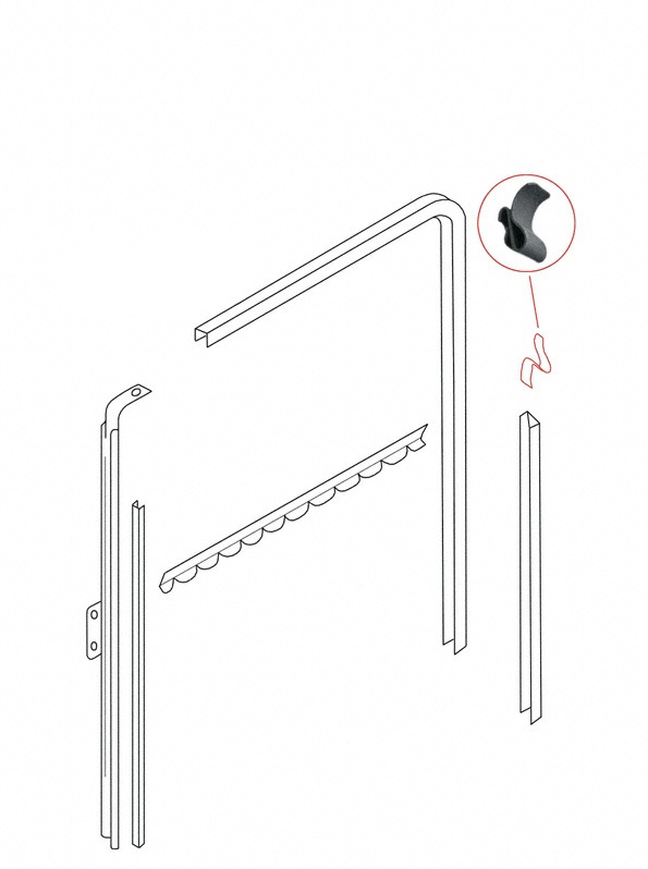 Ruitkanaal verbindingsclip 2.58-