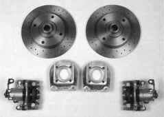 disc brake kit, perforated / louvered, 5-holes/130mm, swing axle