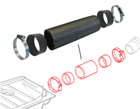 Hose kit tank filler neck 8.67-