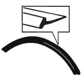 Motorcompartiment rubber (Budget-friendly)