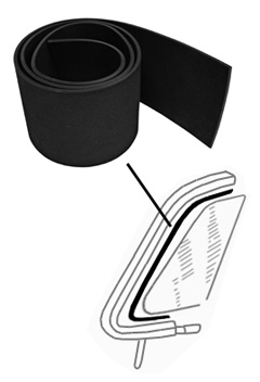 Tochtruit rubber 10.52- (op rol)