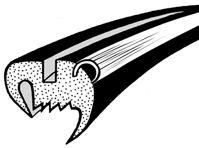 Voorruitrubber 8.64-7.72 Cabrio ALU