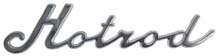 Embleem "Hotrod", chrome, 17 x 4 cm