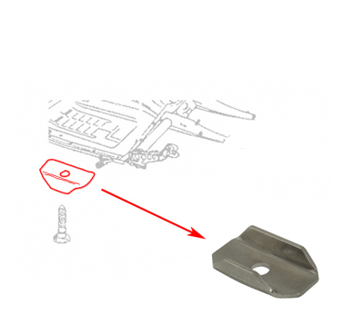 Bodembevestiging plaatje, RVS