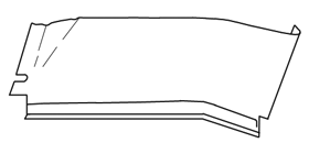 Binnenspatbord kort rechts 7.61-