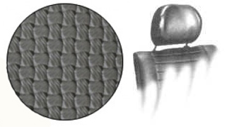 Headrest upholstery gray 8.75-