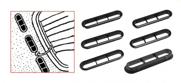 Ontluchtingsroosters, binnen, zwart