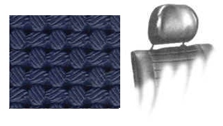 Headrest upholstery blue 8.75-