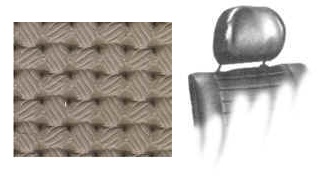 Headrest upholstery beige 8.75-