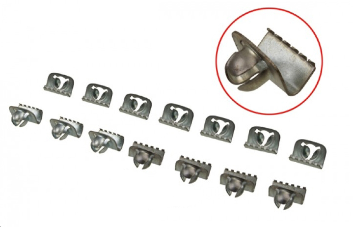 Clips, scraper (felt), inner, 14 pieces