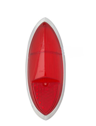 Achterlicht lens chroom repro 60-69 rood