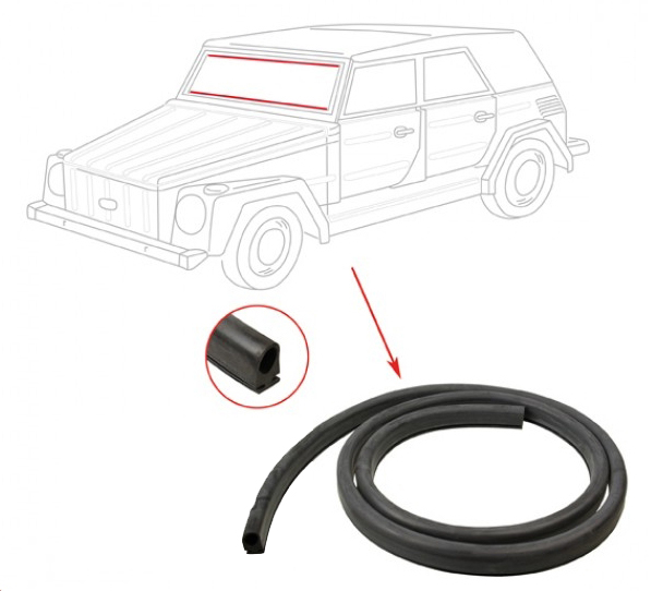 Rubber, klapraam, onder/boven, p.st.