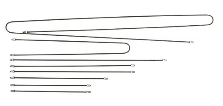 Brake line kit, Bus T2, 8.67-7.69, drum brake