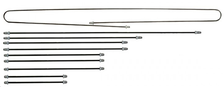 Bremsleitungssatz, Bus T2, 8.71-7.72, Bremsscheibe ohne BKV