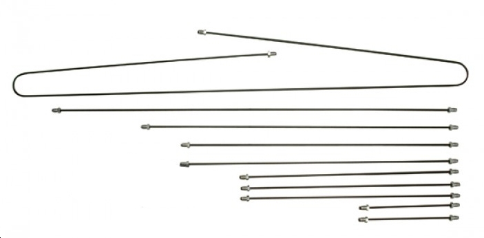 Brake line kit, Bus T2, 8.72- chassis no..., brake disc front