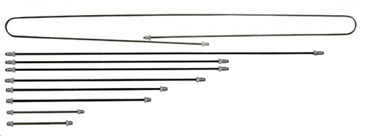 Brake line kit, Bus T2, 8.70-7.71, brake disc front with BB