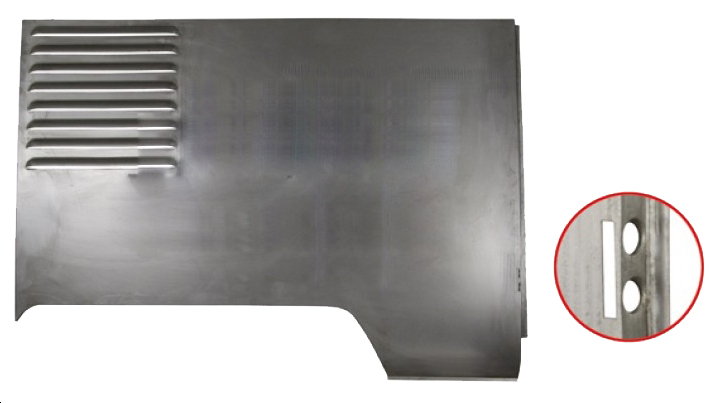 Zijwand, kort, .50-2.55, achter, rechts