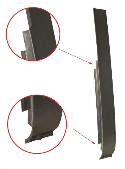 B-Sule, Pritsche, rechts, 840mm