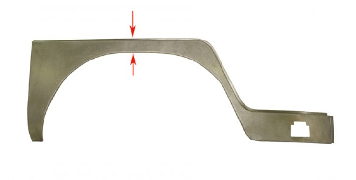 Kniestuk buitenplaat, rechts, -7.62