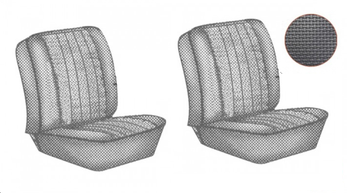 Sitzbezge, Vordersitze, 62-67, schwarz