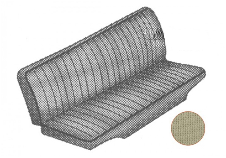 achterste bank bekleding, 50-67, beige