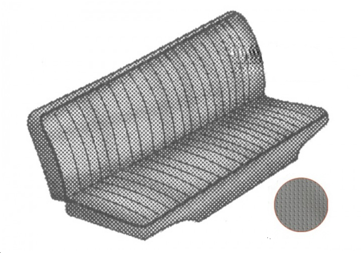 achterste bank bekleding, 50-67, grijs