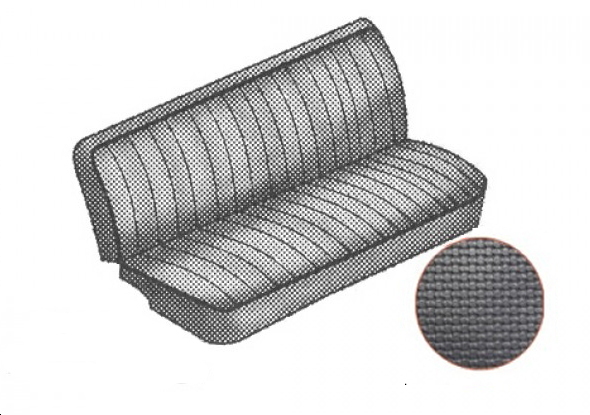 achterbank bekleding, double cab, 58-64, zwart