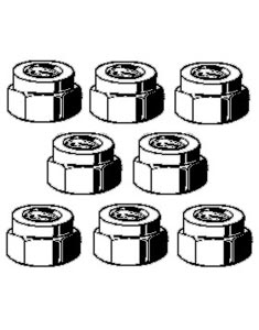 Uitlaatborgmoer, koper, M8, 8 stuks