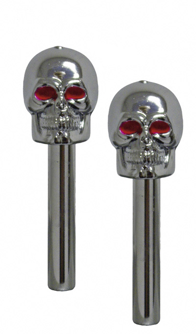 Deurslotstaafjes chroom 'Doodskop' 8.66-