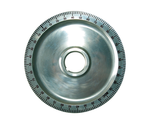 Krukas poelie, Alu, Standard, gepolijst, zwarte cijfers