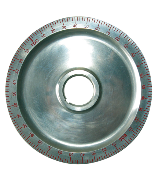 Krukas poelie, Alu, Standard, gepolijst, rode cijfers