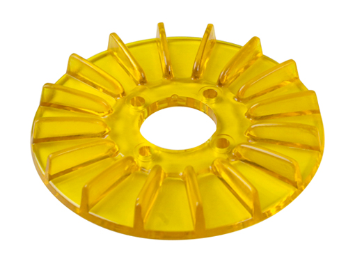 Dynamo poelie plaat, geel, T-Style