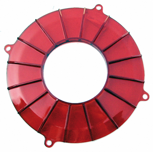 Dynamo achterplaat, rood, Turbo-Style