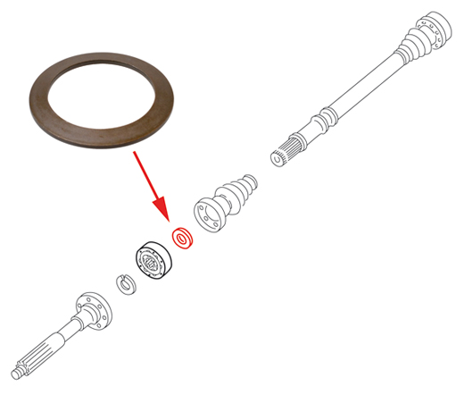 Disc spring, drive shaft/CV-joint