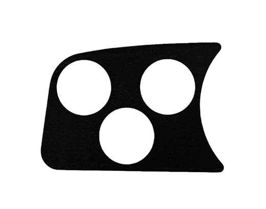 Instrumenten houder, links, zwart, 3 openingen