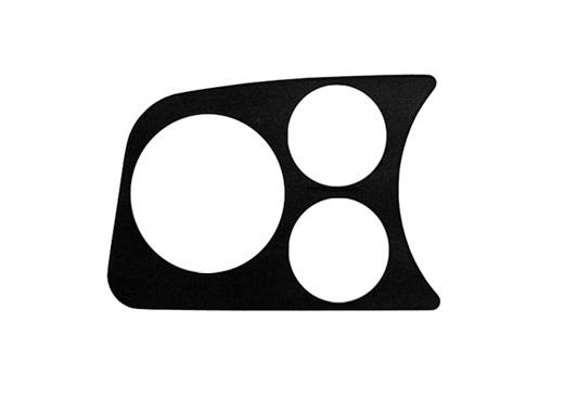 Instrumenten houder, links, zwart, 3 openingen