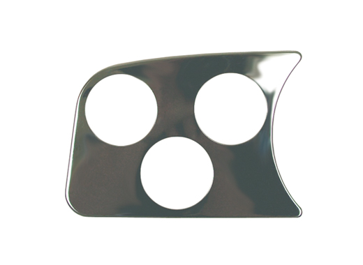 Instrumenten houder, links, chroom, 3 openingen