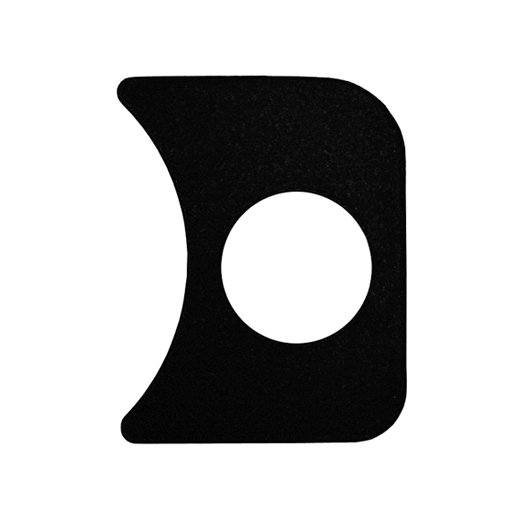 Instrument houder, rechts, zwart, 1 opening