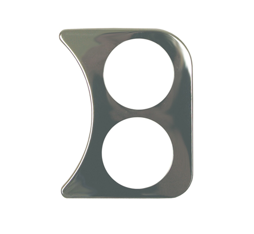 Instrument houder, rechts, chroom, 2 openingen