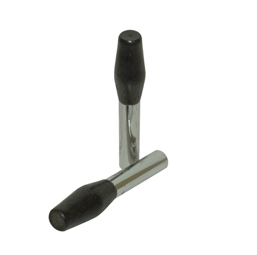 Deurslotstaafjes chroom/zwart 8.66-