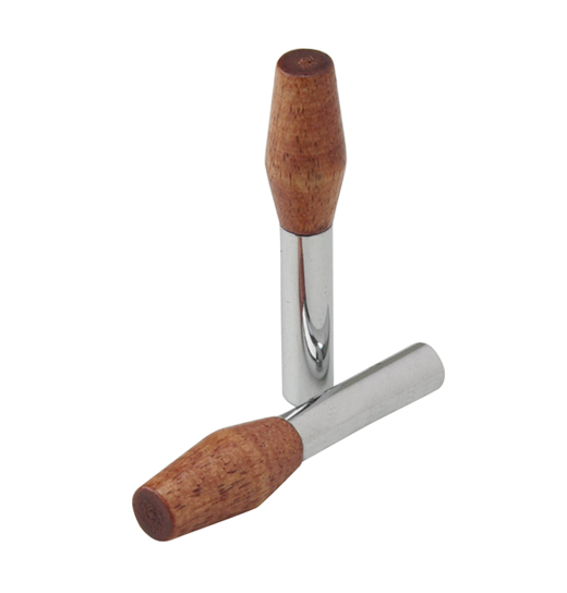 Deurslotstaafjes chroom/hout 8.66-