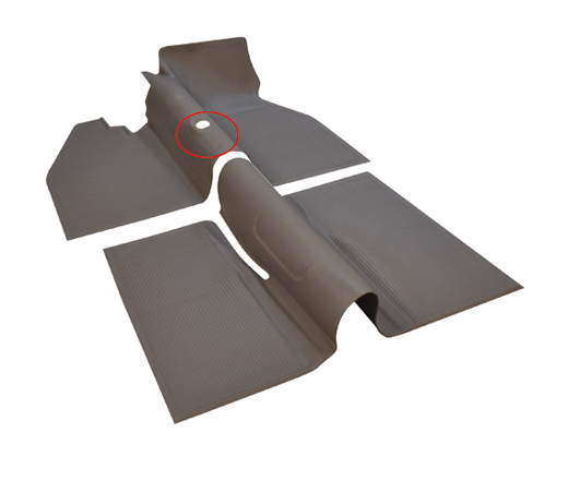 Rubber vloermatten, grijs, 8.59-7.67 (Top-kwaliteit)