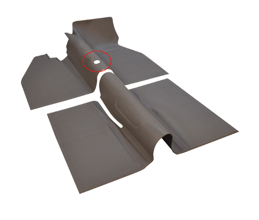 Rubber vloermatten, grijs, 8.67-7.72 (Top-kwaliteit)